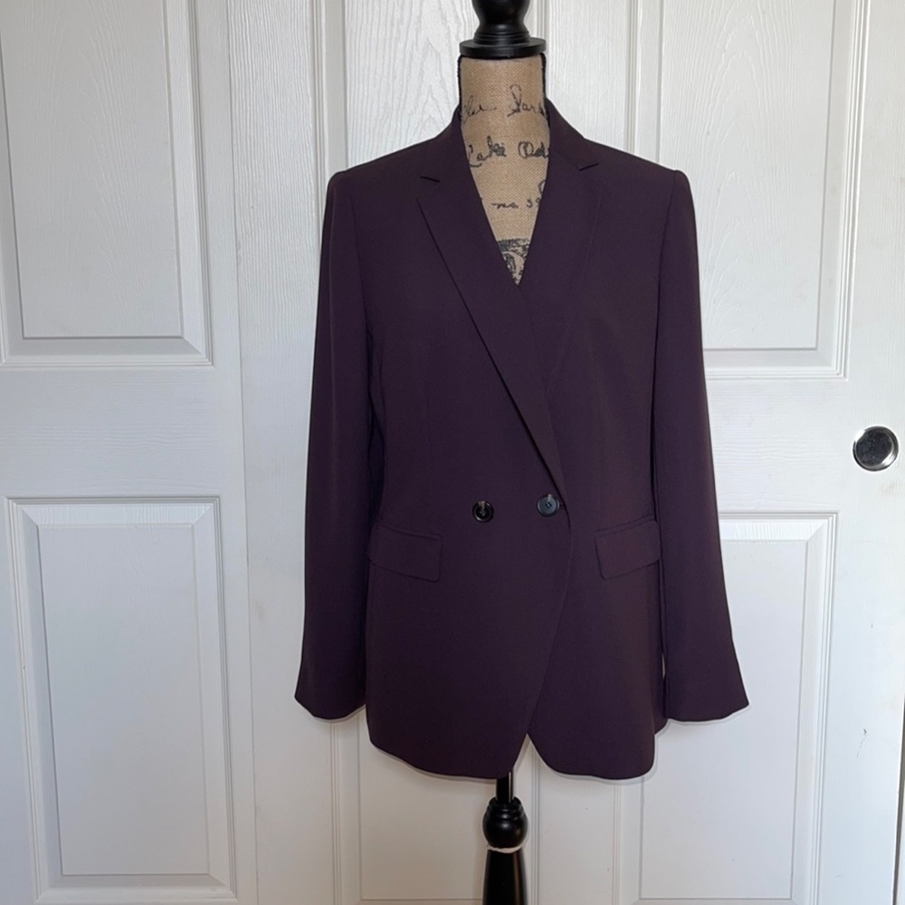 ANN TAYLOR Double-Breasted Blazer Sz 10 -Purple